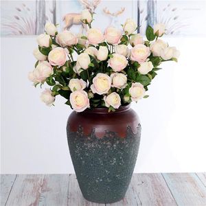 Dekorativa blommor Simulering Silk Flower Artificial Acacia Rose Bouquet Wedding Pography Arrangement Home Balcony Garden Desktop Decor