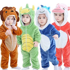 Rompers Baby Winter Kigurumi Lion Costume For Girls Boys Toddler Animal Jumpsuit Spädbarnskläder Pyjamas Kids Overalls Ropa Bebes 220919