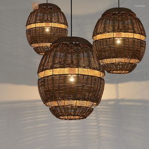 Lampy wiszące sztuka puste jajka światła na południowo -wschodnią Azję Living Jadalnia Retro Restaurant Restaurant Kawa wisząca luminaires