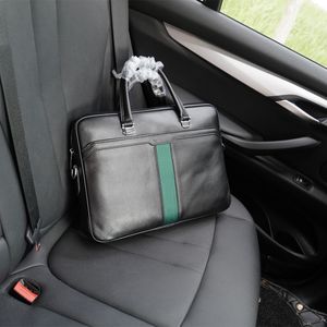 Luxurys designers väskor portfölj män affärspaket bärbara väska bokstäver metall design läder handväska messenger kapacitet ska330w