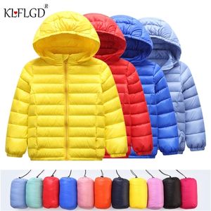 Down Coat Boy and Girl Autumn Warm Hooded Teenage Parka Kids Winter Jacket Fashion Children Outterkläder 220919