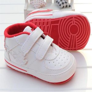 Wholesale soft sole baby shoes resale online - Newborn Baby Shoes Kids Girl Boy Soft Sole Crib Shoelace First Walkers Toddler Sneaker Prewalker193Z