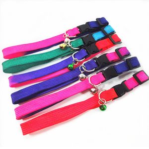 Dogs Cat Bell Positioning Collar Teddy Multicolor Cute Dog Cartoon Justerbar Buckle Collar Leads Halsband Pet Supplies