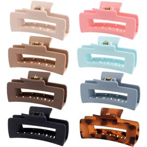 Hair Clips Barrettes 4 1 Inche Large Rec Claw Matte For Women Thin Thick Curly Strong Hold Jaw Clip Big Nonslip Square Acc Bdejewelry Amljx