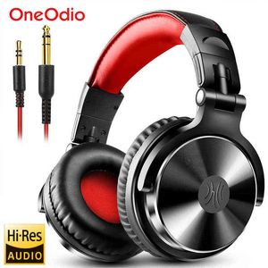 Headset Oneodio Professional DJ Hörlurar över Ear Studio Monitor Headset med mikrofon HIFI WIRED BASS GAMING headset för telefon T220916