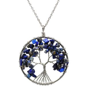 Pendant Necklaces Tree Of Life Stone Braided Cocktail Party Statement Necklace Drop Delivery 2022 Bdejewelry Amtfj