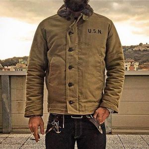 Herrenjacken nicht stock USN-Deck N-1 Coat Jacke Vintage USN Military Uniform Taktisch dicke warme Schichten N1