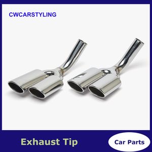 1 Pair Auto Car Exhaust Pipe Tip Muffler Stainless Steel Trim Tail Throat for Mercedes-Benz G-Class W463 G500/G63/G550 With Logo