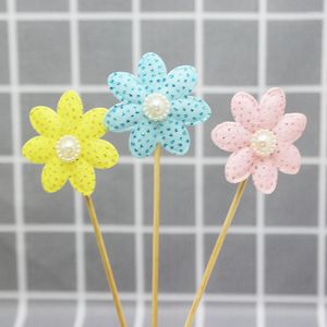 Festive Supplies 5 PCS Set Pearl Sunflowers Birthday Cake Plugins Party Decorations