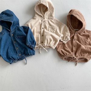 Pullover MILANCEL Kids Hoodies Corduroy Sweatshirts Boys Hoodie Denim Ouertwear 220919