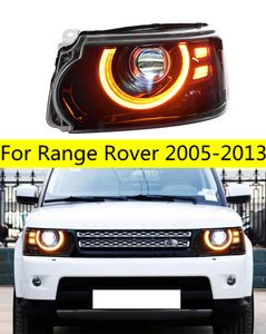 Range Rover için Araba Farları 20 05-20 13 LED Turn Sinyal Işıkları Yüksek Işın Melek Göz Kafası Değiştirme