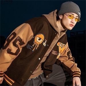 Men's Jackets hiphop jacket men and women autumn and winter coat casual handsome fashion loose versatile high-quality oversized jacket 220919