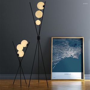 Table Lamps Nordic Post-modern Floor Lamp 3D Printing Moon Led Luminaires For Living Room Bedroom Bedside Home Simple Decor Standing Lights