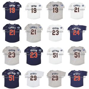 GlaVintage 1998 World Series Baseball Jersey Tony Gwynn Ken Caminiti Wally Joyner Greg Vaughn Trevor Hoffman Rickey Henderson Fred McGriff