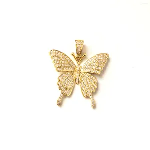 Ciondoli 5 pezzi farfalla per bracciale da donna che realizzano pendenti in cristallo con strass pavimentati collana accessori di gioielli artigianali242g