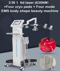 SPA-Nutzung zum Abnehmen des Rotlichtdioden-Lipolasers 635 Nm Maschine EMS-Körperkonturierung Lipo und Hautstraffung verlorenes Gewicht Cryo Pad Fettreduktionssystem Formausrüstung