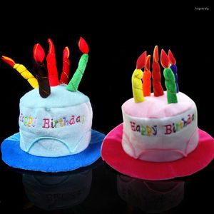 Party Masks Birthday Cake Candle Hat Short Plush Adult Amusement Park Supplies Performing Dress Props Cap E2shopping Sa N