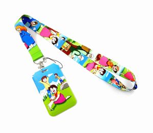 Mobiltelefonband charms 10st en tjej i Alperna tecknade lanyard id -kort omslag hals rem nyckelring lariat kredit badge h￥llare f￶r tjej smycken tillbeh￶r