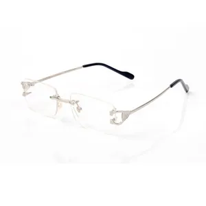 Zonnebril Zakelijk Heren Designer Brillen Optisch Frame Dames C-vormige Decoratie Eenvoudige Stijl Anti-blauw Licht Uv Modemerk Lens