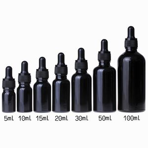 7 Caps Wholesale Essential Oil Glass Bottle 5ml 10ml 15ml 20ml 30ml 50ml 100ml Dropper Bottles For Eliquid E-juice