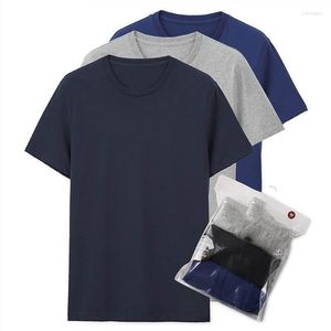 Herr t shirts herrar t-shirts m￤n skjorta bomull kort ￤rm 3-pack tshirt solid tee sommar beathable manliga toppar kl￤der camiseta