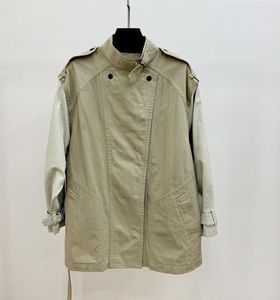 Giacche da donna donna 2022 ss khaki bomber distintivo tasche tasche top di moda