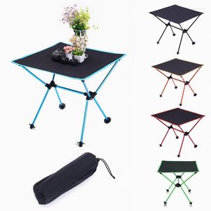 Camp Furniture Portable Outdoor Folding Table Practical Ultralight Aluminum Alloy Collapsible Computer Desk Mini Camping BBQ Chair