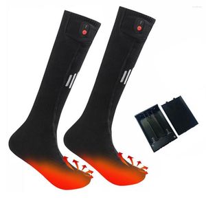 Sports Socks Electric uppvärmda fötter varmare USB -laddningsbar batteri Termisk uppvärmning Vinter Sport Sock