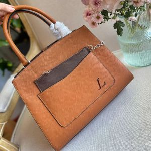 The Tote Bags Fashion Ladies Handbags Large Capacity Totes Water Ripple Leather High Quality Detachable Chain Crossbody Shoulder Bag Letter Hollow Engraving