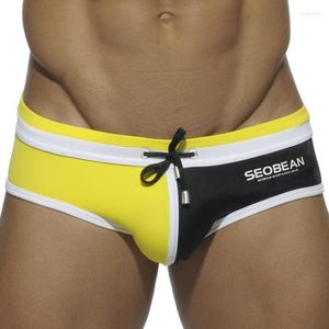 Men's Shorts Men's 2022 Sexy Men Swimwear Briefs Nylon Swimsuits Low Rise For Man Gay Beach Pool Board Bathing Suit Bikini Wear Seobean