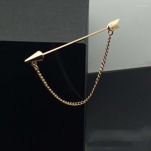 Broches 2022 Joyas de moda Hijab cadena de alfiler de arco negro Broche Broche Gold Lapel Pins for Men traje Broches Vintage Mujeres