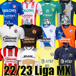 22 Liga MX Soccer Jerseys Necaxa Puebla Club America Tigers Uanl Leon Tijuana Pachuca Football Shirt F Vinas Henry G Ochoa Rodriguez Giovani Uniforms
