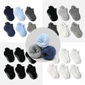 Socks 6 PairsLot Winter Socks Antislip Non Skid Ankle Socks Baby Toddler Kids Boys Girls 07Years 220919