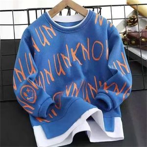 Pullover Autumn Sweatshirts pojkar kläder långärmad pullovers moletom mode sudaderas barn flickor toppar bomull tonåringar barn kläder 220919