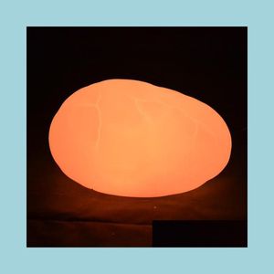 Party Decoration Creative Modern Waterproof Egg Stone Pe Led Rgbw Table Lamp For Bar Bedroom Living Room Christmas Shippin 1Pc Drop Dhwep