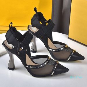 2022 neue Mode Designer Sandalen Damen Kleid Schuhe Schwarz Stiletto Gladiator Open Toe Ankle Strap Party Top Qualität