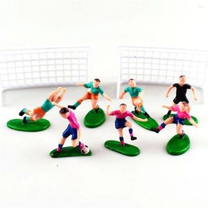 Festivo suprimentos de bolo engraçado Decorações DIY Conjunto de 9 cupcakes de futebol de futebol decoração para crianças amantes aniversário