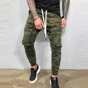 Mäns jeans qnpqyx hösten män streetwear byxor mode hip hop slips-dye denim overall camouflage tryckt casual spets elastik