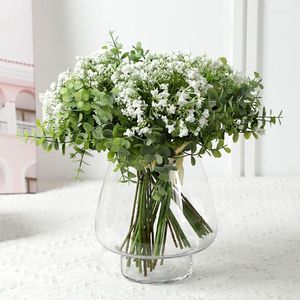 Dekorative Blumen grau grün Gypsophila Hochzeitsstrauß künstliche Blume Weihnachtsgeschenk Jahr ästhetische Raumdekoration liefert Tisch