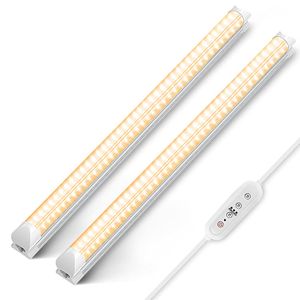 Tubo LED Luzes de cultivo para plantas internas Planta de espectro completa Lâmpadas de cultivo com plugue automático On/Off Timer e reproduzir alta saída de 12 polegadas Light FreptEed Greenhouse