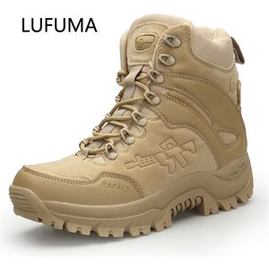 Stövlar Lufuma Herr Military Boot Combat Mens Chukka Ankle Tactical Big Size Army Male Shoes Safety Motocycle 220920