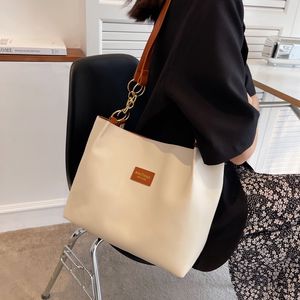 Hbp bolsa feminina primavera minimalista moda tot sacos colisão cor anel corrente maré japonesa mensageiro bolsa de ombro