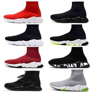 Tasarımcı Sinek Örgü Çoraplar Hız Graffiti Sole 1.0 Gündelik Ayakkabı Platformu Erkek Runner Üçlü Black Beyaz Çorap Ayakkabı Usta Kadın