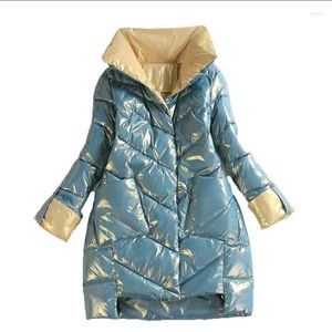 Women's Trench Coats 2022 Winter Jacket High Quality Stand-callor Coat Women Fashion Jackets Warm Woman Clothing Casual Parkas