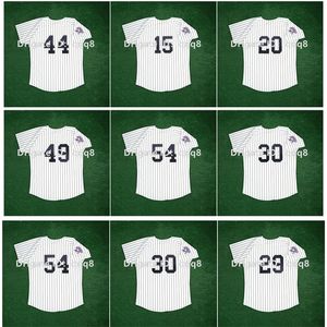 GLA1978 World Series Vintage Baseball Jersey Reggie Jackson Thurman Munson Bucky Dent Ron Guidry Willie Randolph Goose Gossage White Size