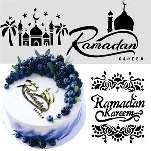 Świąteczne zapasy Ramadan Birthday Cake Mold Eid Mubarak Narzędzia do pieczenia pleśni szablon sprayu szablon Muzułmańskie islamskie festiwal festiwal