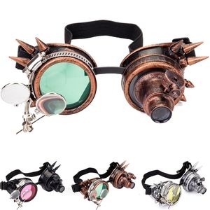 Óculos de sol Florata Cosplay Vintage Rivet steampunk óculos de óculos de soldagem no atacado gótico 220920