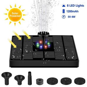 Dekoracje ogrodowe 5 V/4W Fontanna słoneczna LED kolorowy lekki basen pływające pompka odpowiednia do basenów Akwarium wystroju stawu