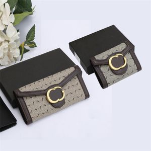 Vintage Metal Buckle Designer Wallets Floding Card Holder Purses Leather Wallets Short Long Money Clip