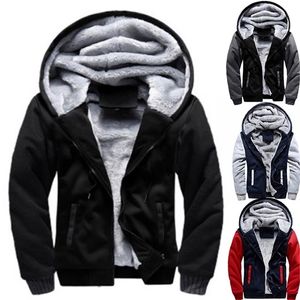 Herrjackor män hoodies höst mode tracksuit tröja mäns vinter krage mössa långa ärmar dragkedja hoody sport tröjor m-5xl 220919